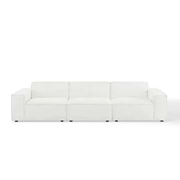 Modway EEI-4112-WHI Restore 3-Piece Sectional Sofa, White