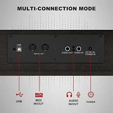 UMOMO U-710 88 Key Digital Piano Keyboard with Piano Bench, Full Size Electric Piano with Piano Stand, Headphone Jack, 3 Pedal, Electronic Piano for Beginner, Adults, Black