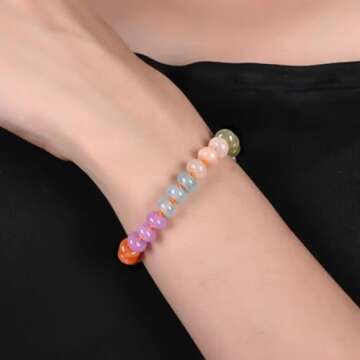 Gempires Colorful Bracelets for Women, Bohemian Bracelet, Beaded Bracelets, Trendy Bracelet for s and, Party Wear, (8-inch Length) (Colorful)