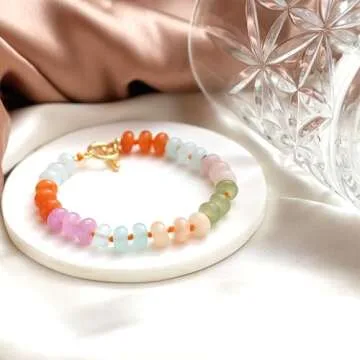 Gempires Colorful Bracelets for Women, Bohemian Bracelet, Beaded Bracelets, Trendy Bracelet for s and, Party Wear, (8-inch Length) (Colorful)