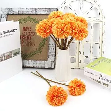 Tinsow 12 Pcs Artificial Chrysanthemum Flowers for Home