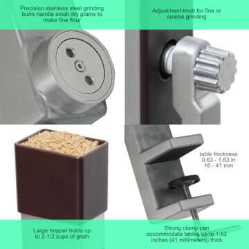 Versatile Grain Mill for Fresh Flour Grinding