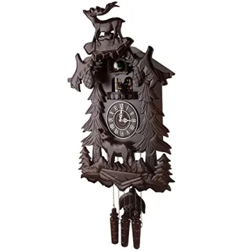 Handcrafted Wood Cuckoo Clock Dancing Deer Music