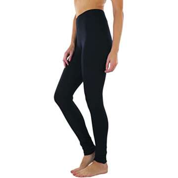 ToBeInStyle Women's Medium Weight Breathable Leggings - Black - Small