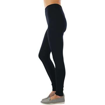 ToBeInStyle Women's Medium Weight Breathable Leggings - Black - Small