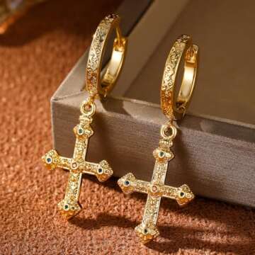 Elegant SHANG JIURUI Cross Hoop Dangle Earrings for All