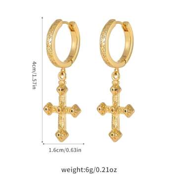 Elegant SHANG JIURUI Cross Hoop Dangle Earrings for All