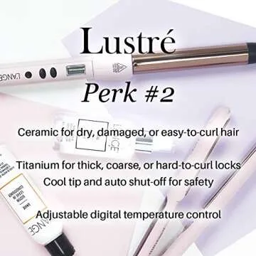 L’Ange Hair Lustré Curling Wand: Ideal for All Hair Types