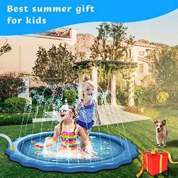 Lzellah Splash Pad for Kids - Fun Learning & Play Mat