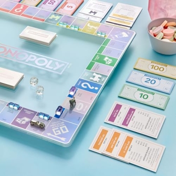 Monopoly Aura Edition with Rotating Tempered Glass Board