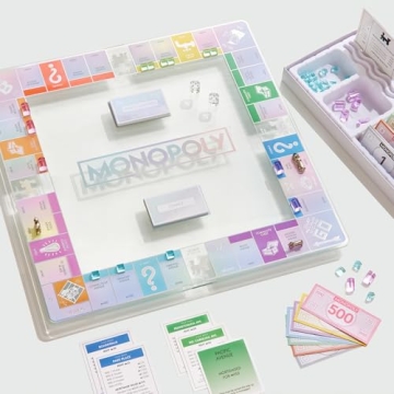 Monopoly Aura Edition with Rotating Tempered Glass Board