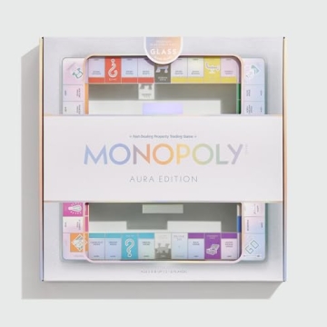 Monopoly Aura Edition with Rotating Tempered Glass Board