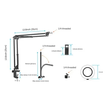 Overhead Camera Mount & Ring Light for Live Streaming
