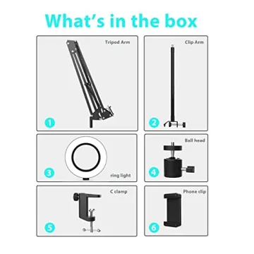 Overhead Camera Mount & Ring Light for Live Streaming