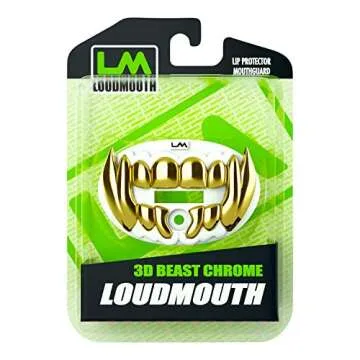 Loudmouth 3D Chrome Beast Football Mouth Guard - Ages 5+