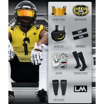 Loudmouth 3D Chrome Beast Football Mouth Guard - Ages 5+