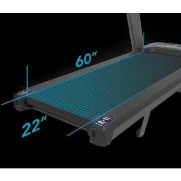 Horizon Fitness 7.4 at Studio Series Smart Treadmill with Bluetooth and Incline, Heavy Duty Folding Treadmill 350 lbs Weight Capacity, Pro Running Machine for Home Exercise and Running with Apps