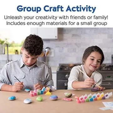 Creativity for Kids Holiday Hide & Seek Rock Painting Kit: Christmas Crafts for Kids Ages 6-8+, Kids Christmas Gifts & Activities, Craft Kits with 10 Rocks, Holiday Crafts for kids