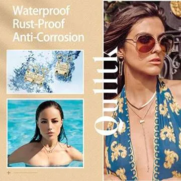 Qulltk Lucky Necklace Layering Clasps 18K Gold and Silver Separator for Stackable Necklaces Chains,Multiple Necklace Clasps and Closures for Layered Look Magnetic