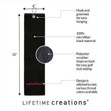 Personalized Golf Towel - Custom Embroidered for Golfers