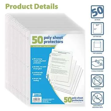 Quality Better Office Sheet Protectors, 50 Pack