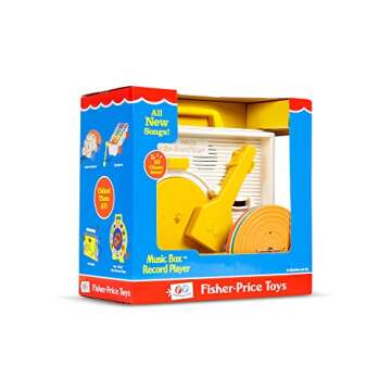 Fisher Price Classics - Record Player - Retro, Tactile Interactive Retro Toy for Kids, Girls, Boys, Toddlers, Baby, Preeschooler, Unisex 18 Months +