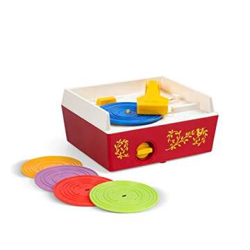 Fisher Price Classics - Record Player - Retro, Tactile Interactive Retro Toy for Kids, Girls, Boys, Toddlers, Baby, Preeschooler, Unisex 18 Months +