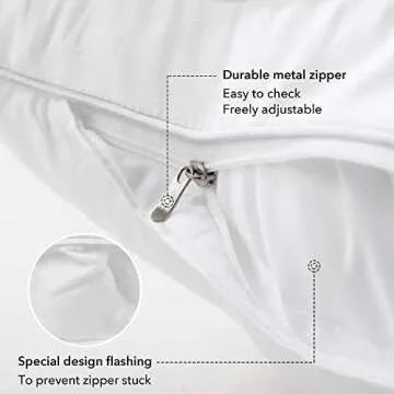 FAVRIQ 20 x 20 Pillow Inserts (Set of 2) - 20 Inch Square Interior Couch Throw Pillow with 100% Cotton Cover - Decorative Pillow Insert Pair - White Sofa Pillow