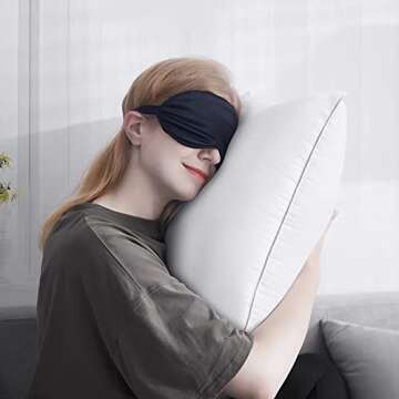 FAVRIQ 20 x 20 Pillow Inserts (Set of 2) - 20 Inch Square Interior Couch Throw Pillow with 100% Cotton Cover - Decorative Pillow Insert Pair - White Sofa Pillow