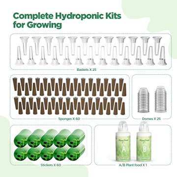 LetPot 172 Pcs Seed Pod Kits, Hydroponics Growing Sponges, Grow Anything Kit Pod for Hydroponic with...