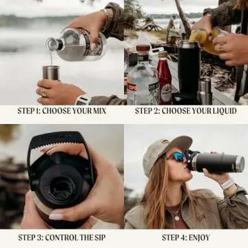 Flaskap FreePour System: Outdoor Mixed Drink Bottle