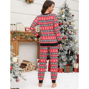 Comfy Ekouaer Christmas Jogger Pajama Sets for Women