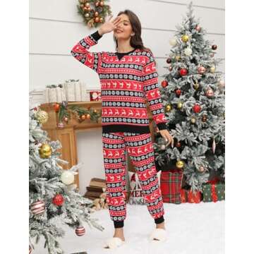 Comfy Ekouaer Christmas Jogger Pajama Sets for Women