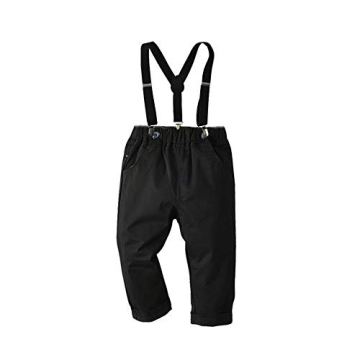 CORATED Toddler Dress Suit with Bow Tie and Suspenders