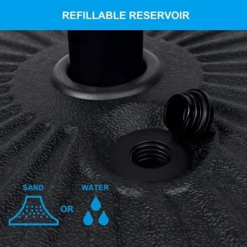 Durable 20 Inch Fillable Umbrella Base for Outdoor Use