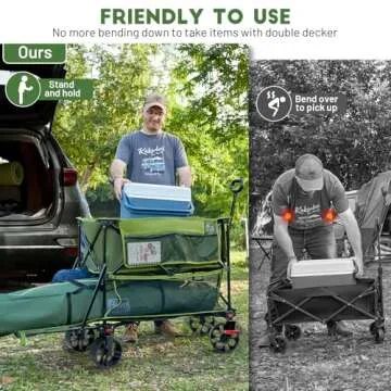 TIMBER RIDGE 400L Folding Double Decker Wagon - 450lbs