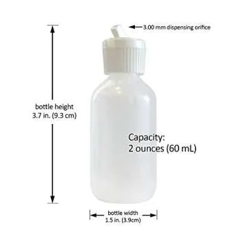 510 Central 2oz Squeeze Bottles with Flip Top Caps