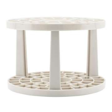 Creative Mark Brush Crate Brush Storage Holder - Brush Crate for Painting, Artists, Drying, & More! - Beige