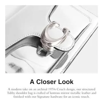 Luxury Coach Metallic Tabby Shoulder Bag 20