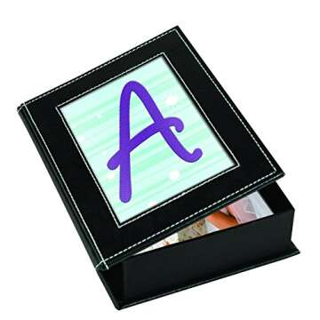 Black Faux Leather Photo Box for Personalized Memories
