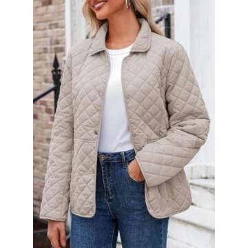 Dokotoo Stylish Plus Size Quilted Jacket for Women