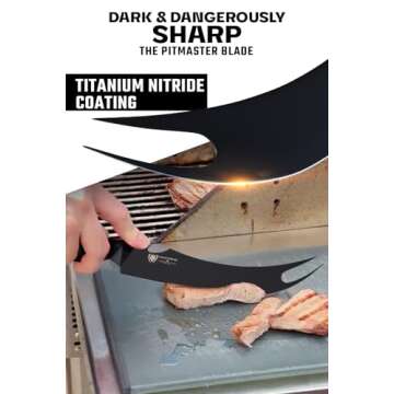 Dalstrong BBQ Pitmaster 9-inch Meat Knife - Shadow Black Series for BBQ Enthusiasts