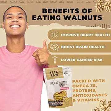 TATA RAW - Sprouted Organic Walnuts - Himalayan Salt (1 lb)