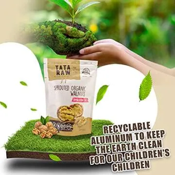 TATA RAW - Sprouted Organic Walnuts - Himalayan Salt (1 lb)