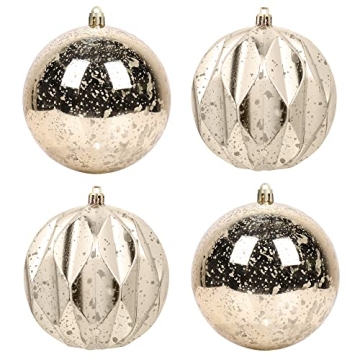 Extra Large Hanging Shatterproof Tree Ball Clear Christmas Ball Ornaments Decorative Mercury Ball wi...