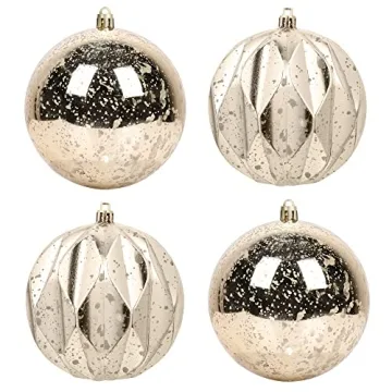 Extra Large Hanging Shatterproof Tree Ball Clear Christmas Ball Ornaments Decorative Mercury Ball wi...