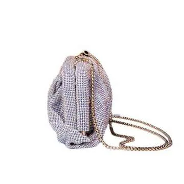 Elegant WuDiaoer Rhinestone Evening Clutch Purse