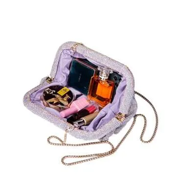 Elegant WuDiaoer Rhinestone Evening Clutch Purse