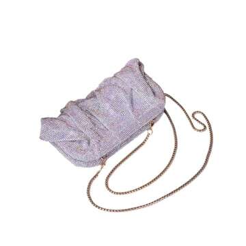 Elegant WuDiaoer Rhinestone Evening Clutch Purse