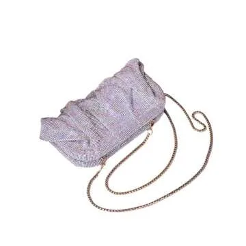 Elegant WuDiaoer Rhinestone Evening Clutch Purse